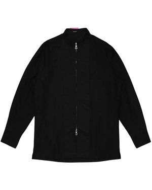 DERRICK Porter Zip-Up Shirt - Black