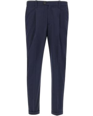 Devore Pleated Pants - Blue