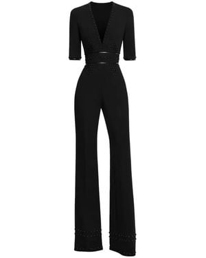 Elie Saab Stud-Embellishment Jumpsuit - Black