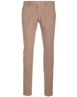 Al Duca d'Aosta Button-Fastening Trousers - Natural
