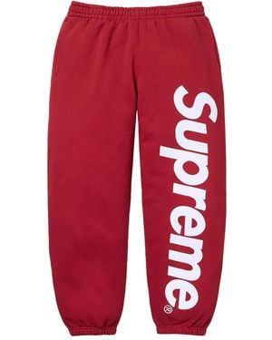 Supreme Pantaloni Sportivi Con Applicazione - Rosso