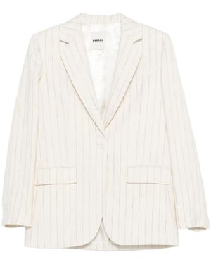 Sandro Blazer À Rayures - Blanc