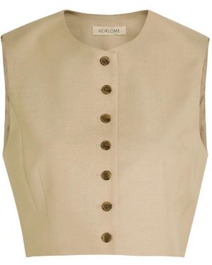 Heirlome Top Con Botones - Neutro