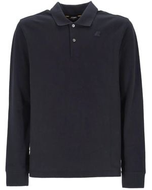 K-Way Logo-Embroidered Polo Shirt - Blue