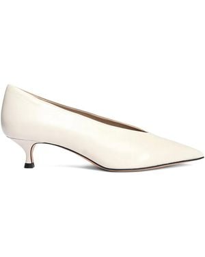Le Monde Beryl Babouche Calf Leather Pumps - Natural