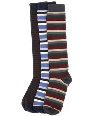 Peuterey Donatello Striped Socks (Set Of Three) - Black