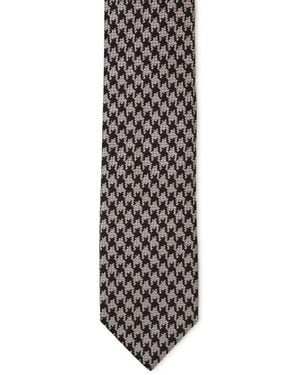Tom Ford ハウンドトゥース ネクタイ - ホワイト