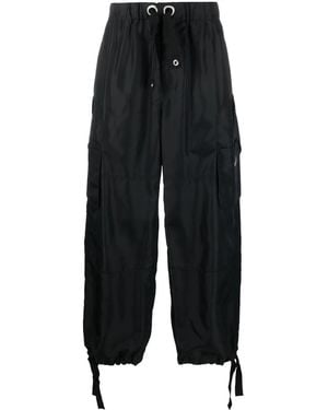 Versace Logo-Print Cargo Pants - Black