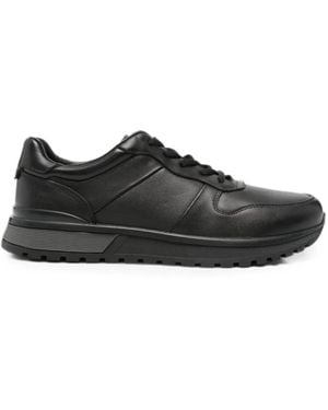 SERGIO MORETTI FIRENZE Leather Trainers - Black