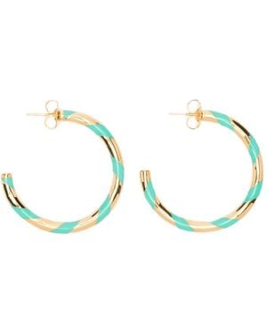 Aurelie Bidermann Positano Twisted Hoop Earrings - Metallic