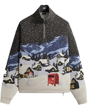 Kith Mas Village Quarter Zip Sweatshirt - Grey