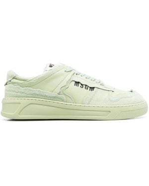 MSGM Panelled Low-Top Trainers - Green