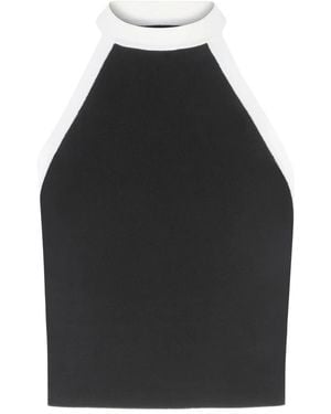 Nina Ricci Halterneck Knit Top - Black