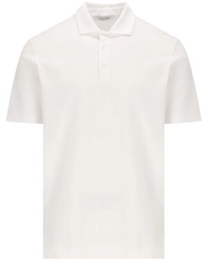 Cruciani Polo Con Tre Bottoni - Bianco