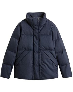 Woolrich Padded High-Neck Jacket - Blue