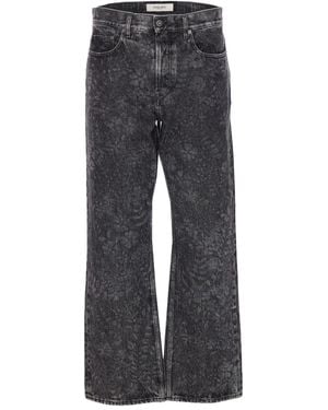 Golden Goose 'Journey' Skate Jeans 'All Over Laser Flowers' - Grey