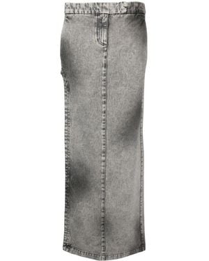 ALESSANDRO VIGILANTE Jeansrock Mit Stone-Wash-Effekt - Grau