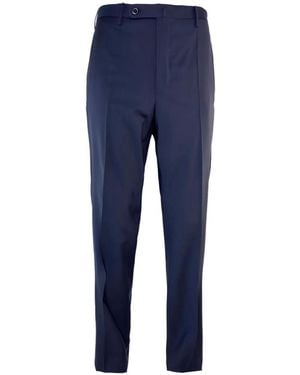 Incotex Tailored Tropical Wool Trousers - Blue