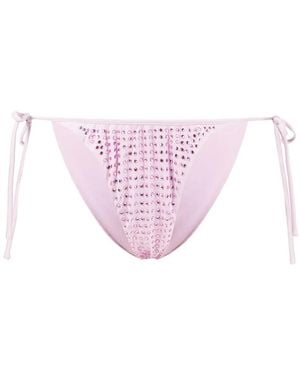 Self-Portrait Bikinihöschen Mit Strassverzierung - Pink