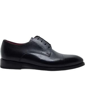 Neil Barrett Perforated Cap-Toe Derby Shoes - Black