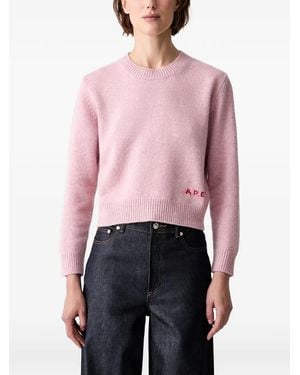 A.P.C. Jersey Con Logo Bordado - Rojo
