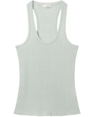 A.L.C. Iris Ribbed-Knit Top - White