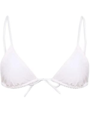 Loulou de Saison Top De Bikini Con Forma Triangular - Blanco