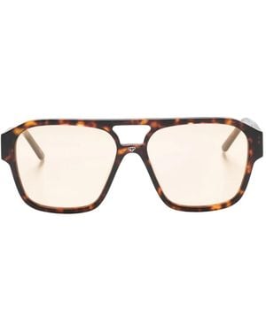 FACE HIDE Sonnenbrille in Schildpattoptik - Natur