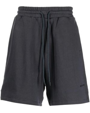 Buscemi Logo-Embroidered Track Shorts - Blue
