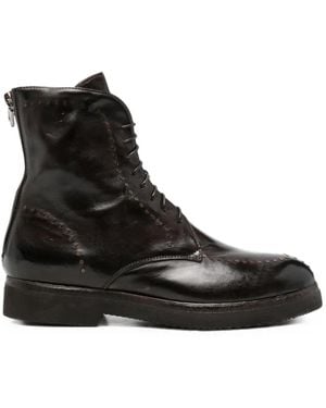 LEMARGO Studded Lace-Up Boots - Black