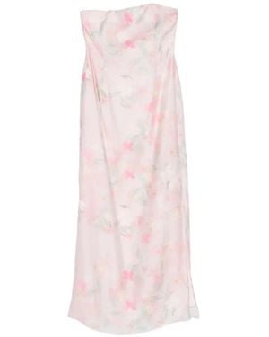 BERNADETTE Elora Floral-Print Strapless Midi Dress - Pink