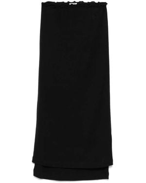 Jil Sander Layered Midi Skirt - Black