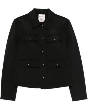 Semicouture Button-Up Wool Jacket - Black