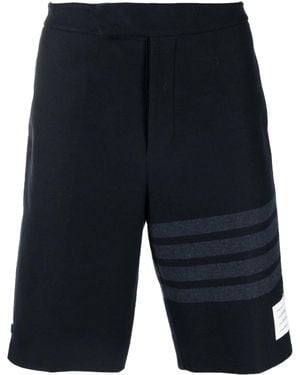 Thom Browne 4-Bar Striped Shorts - Blue