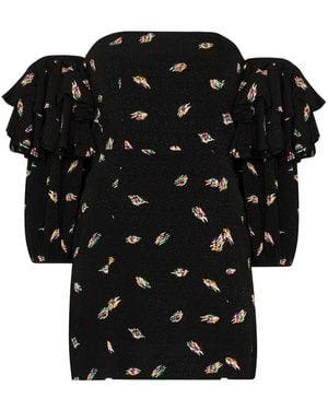 ROTATE BIRGER CHRISTENSEN Bethany Off-The-Shoulder Mini Dress - Black