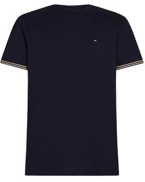 Tommy Hilfiger Tipped-Sleeve T-Shirt - Blue