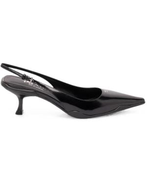 Prada Leather Slingback Court Shoes - Black