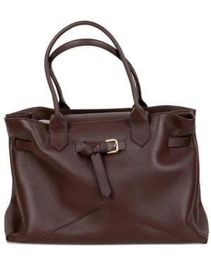 Ballantyne Kate Buckle Clutch Bag - Brown