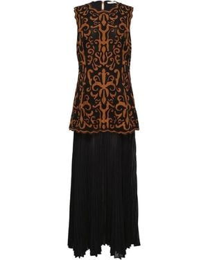 Ulla Johnson Auryn Applique Sleeveless Midi Dress - Black