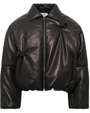 Doublet Inflated Balloon Leather Jacket - Black