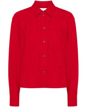 Victoria Beckham Spread-Collar Textured Shirt