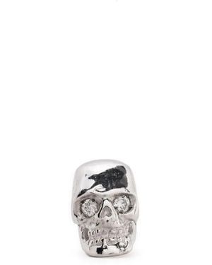 Emanuele Bicocchi Diamond Eye Skull Single Earring - White