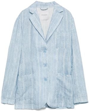 ERMANNO FIRENZE ストライプ ジャケット - ブルー