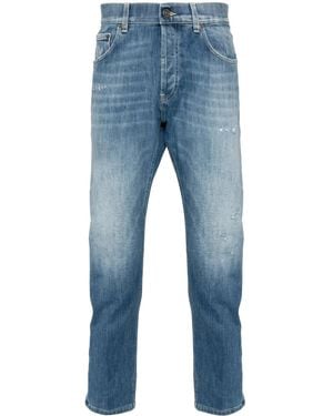 Dondup Dian Logo-Plaque Distressed Jeans - Blue