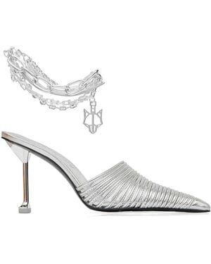 Naked Wolfe Chromed Court Shoes - White