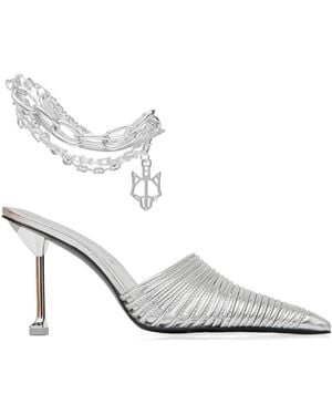 Naked Wolfe Chromed Pumps - White