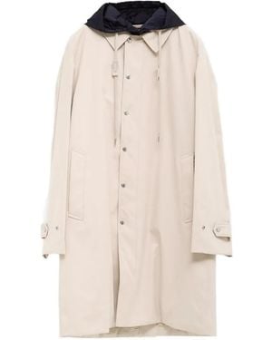 Moncler Kervoyal Button Fastening Coat - Natural