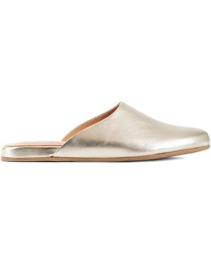 Ancient Greek Sandals The Slipper Calf Leather Mules - White