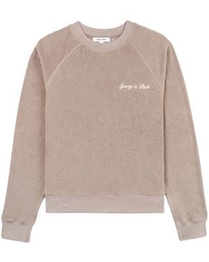 Sporty & Rich Syracuse Logo-Embroidered T-Shirt - Natural