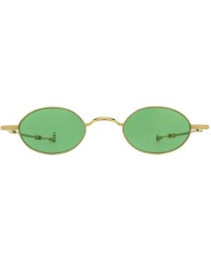 Eyepetizer Dickey L.E. Oval-Frame Sunglasses - Green